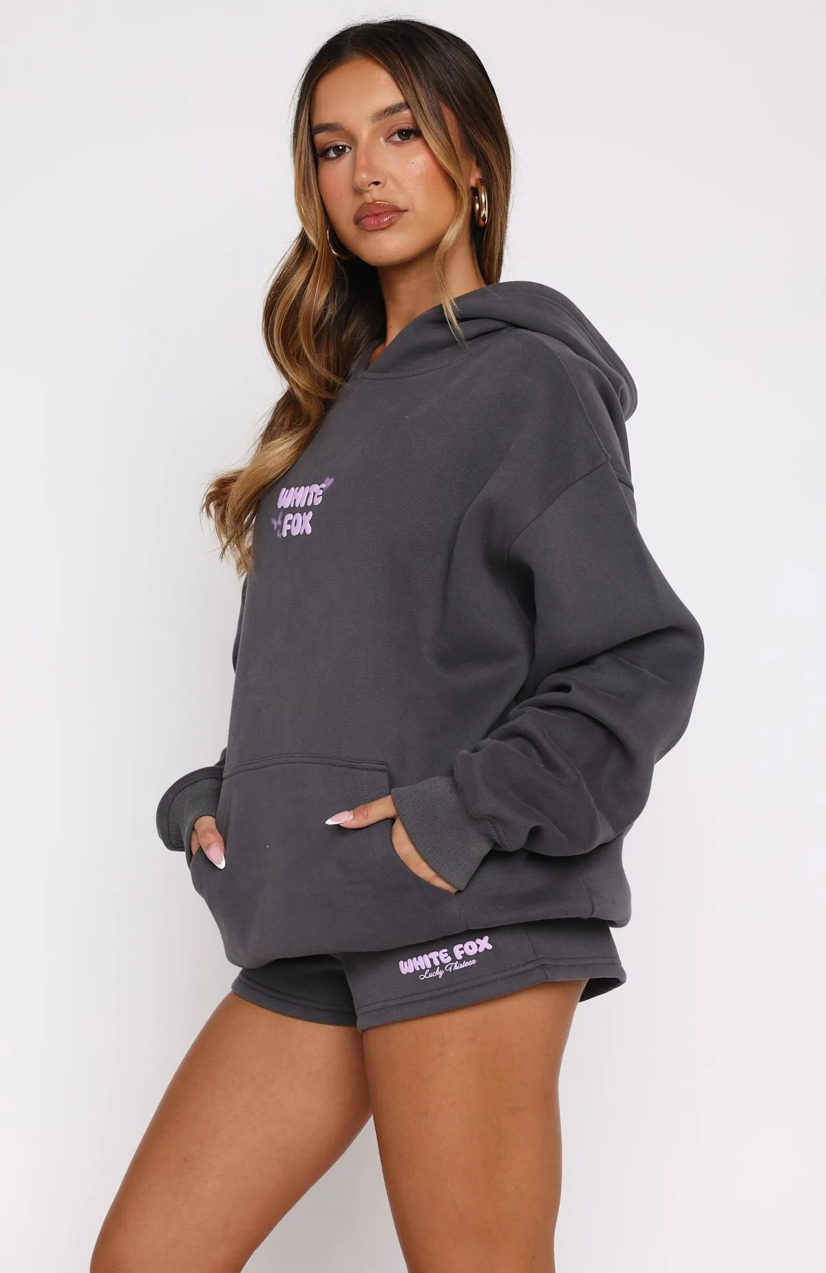 Lucky Thirteen Stephanie Oversized Hoodie Volcanic Urban Warmth