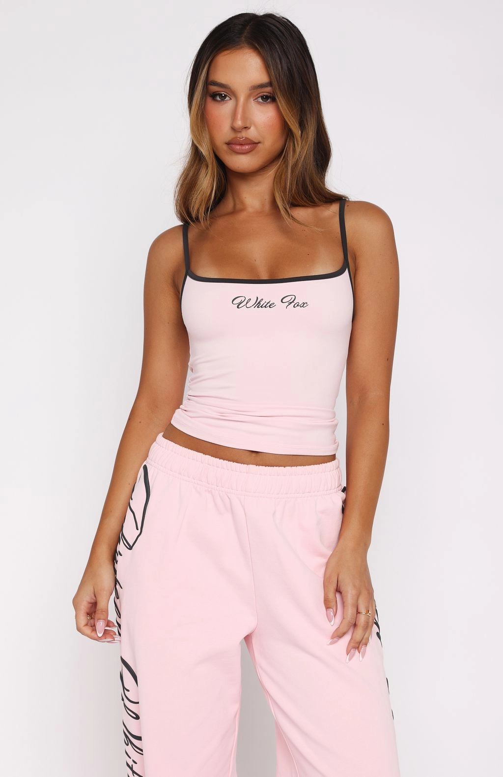 Lucky Thirteen Shaya Singlet Soft Pink Organic Cotton Blend SoftTouch Finish