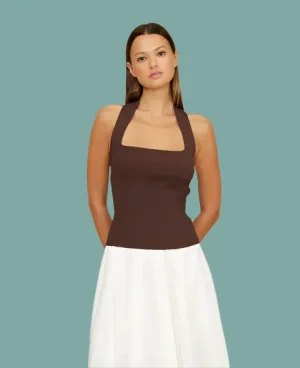 SoftKnit Lydia Halter Knit Top