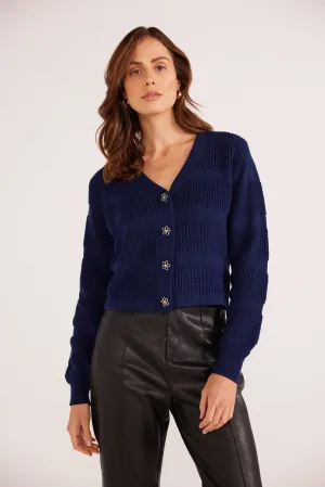 Macy Stripe Rib Knit Cardi