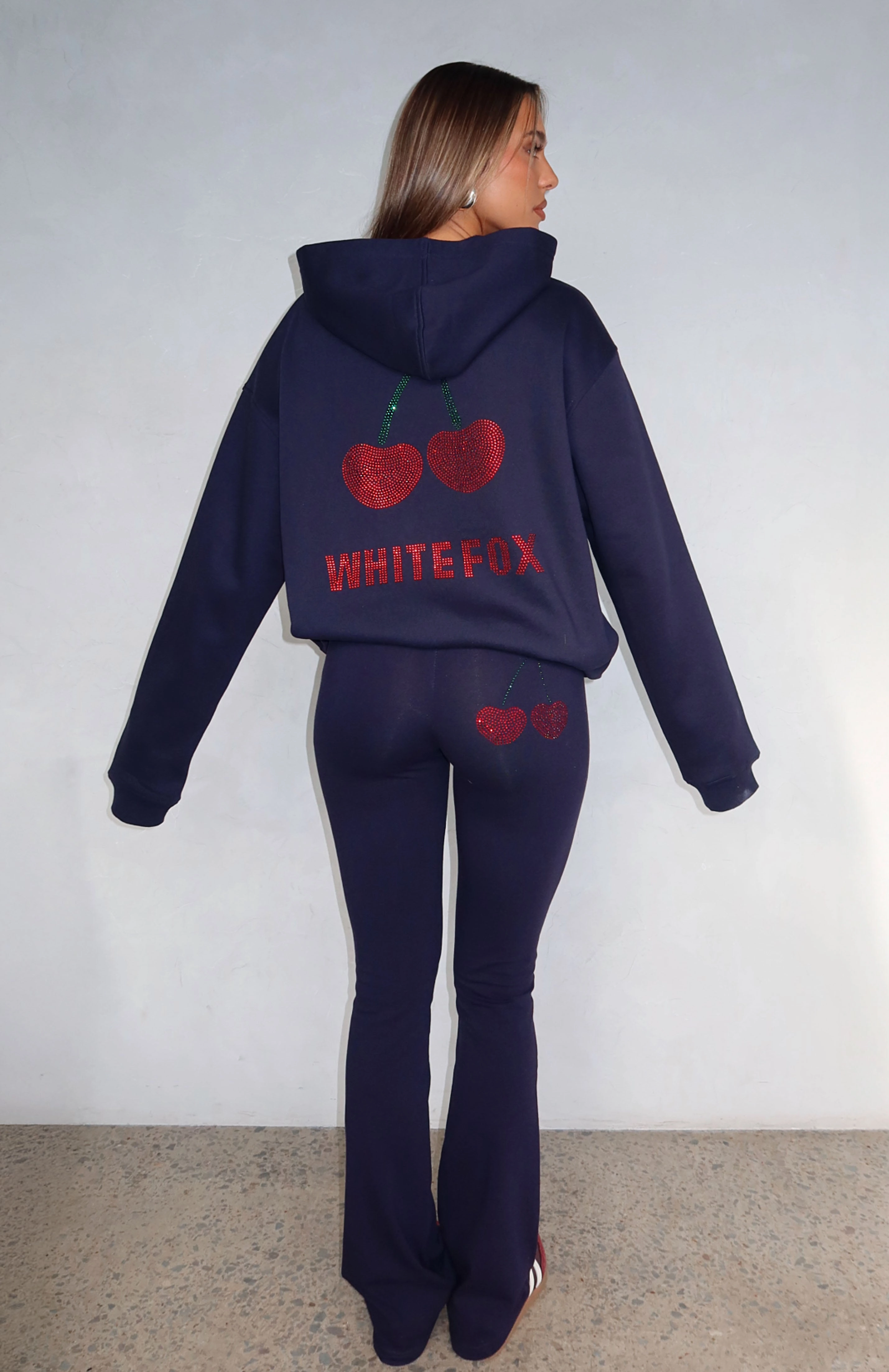 Made With Love Flare Pants Navy Sleek Wear