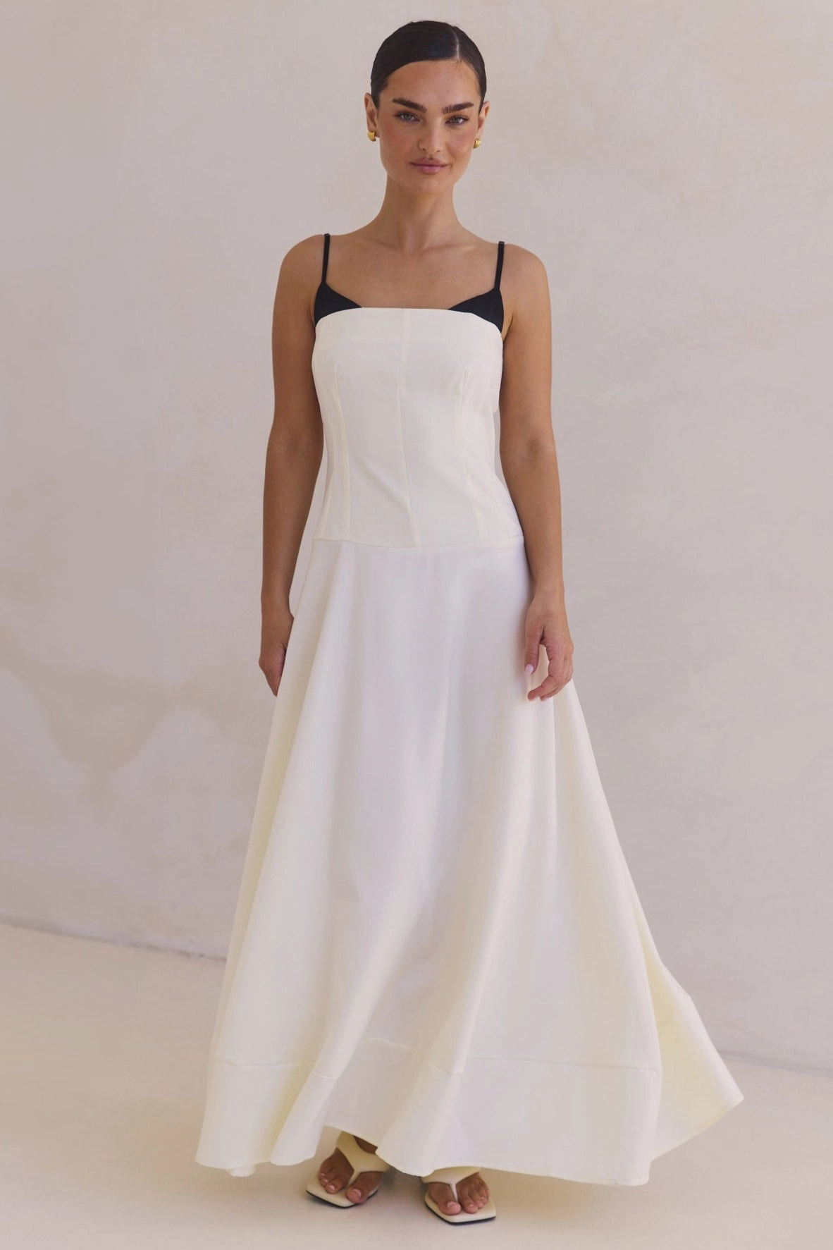 Madelyn Maxi Dress (Cream) Pastel Sky Smart Pairing