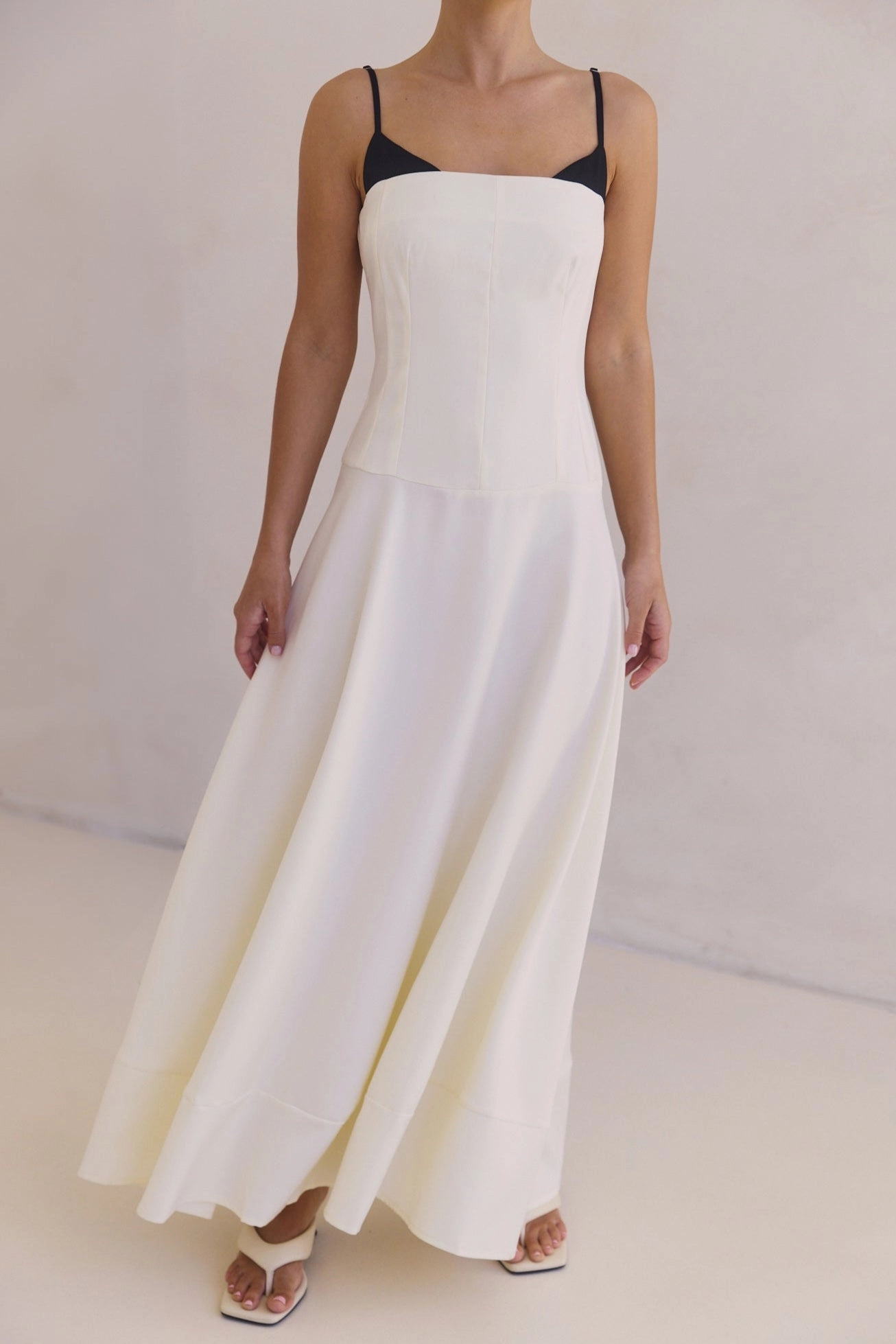 Madelyn Maxi Dress (Cream) Style focused
