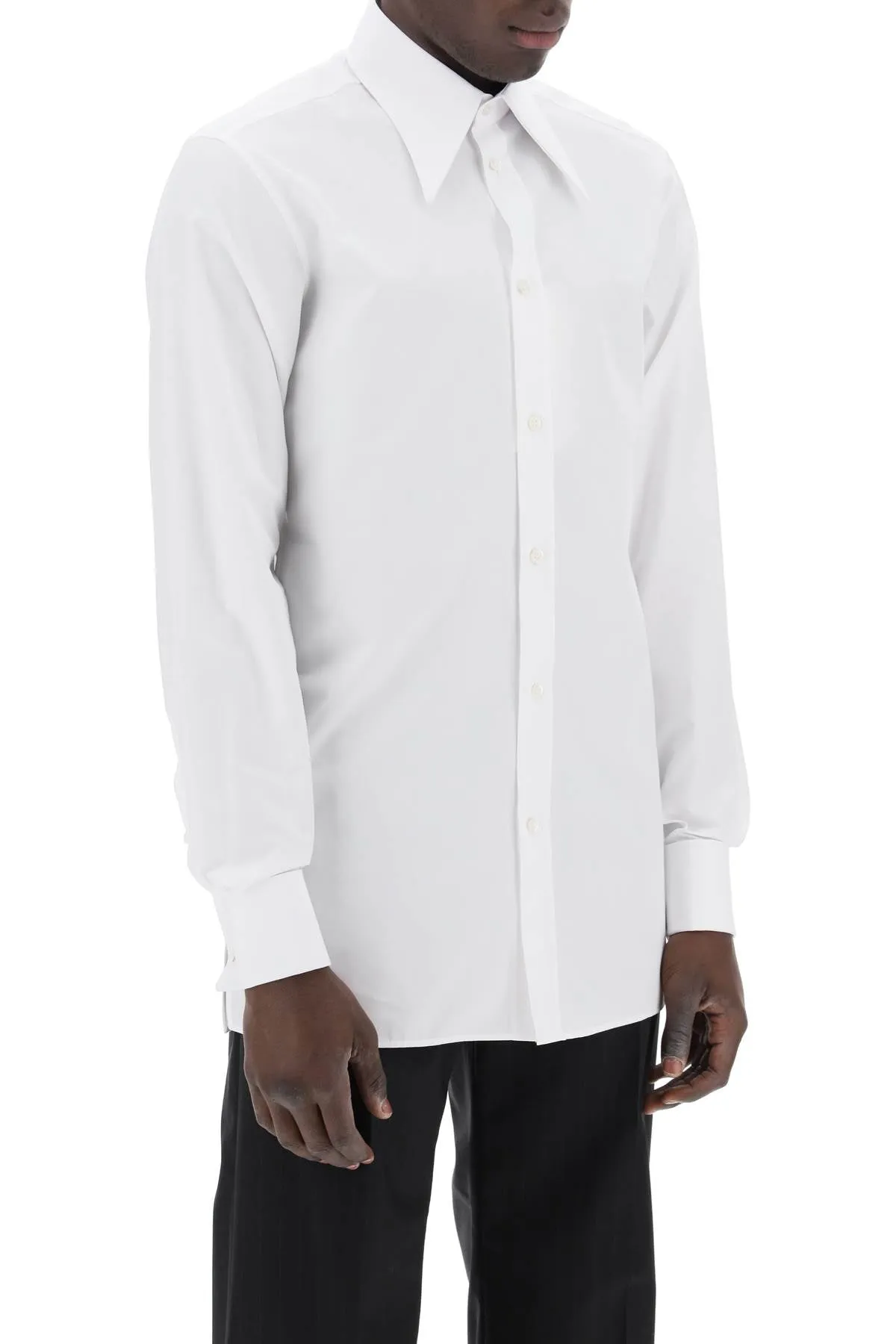 Maison margiela "shirt with pointed collar" S67DT0014 S43001 WHITE