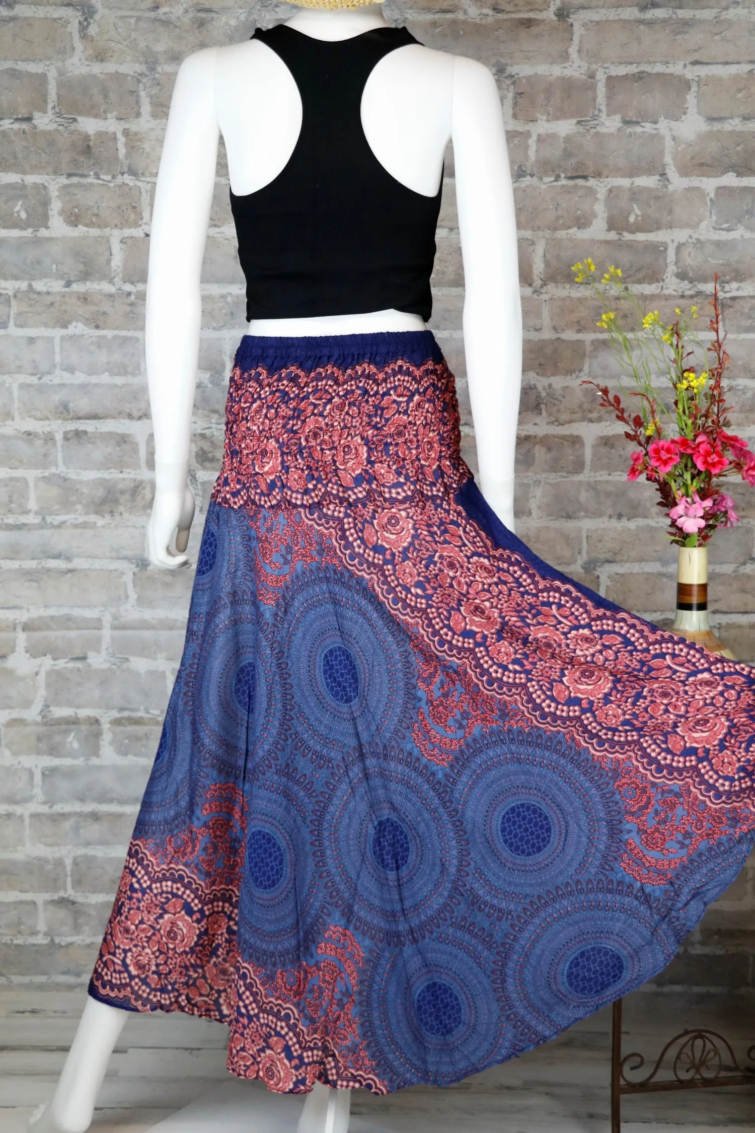 Mandala Maxi Dresses Women Skirt Beach Long Skirt Gypsy