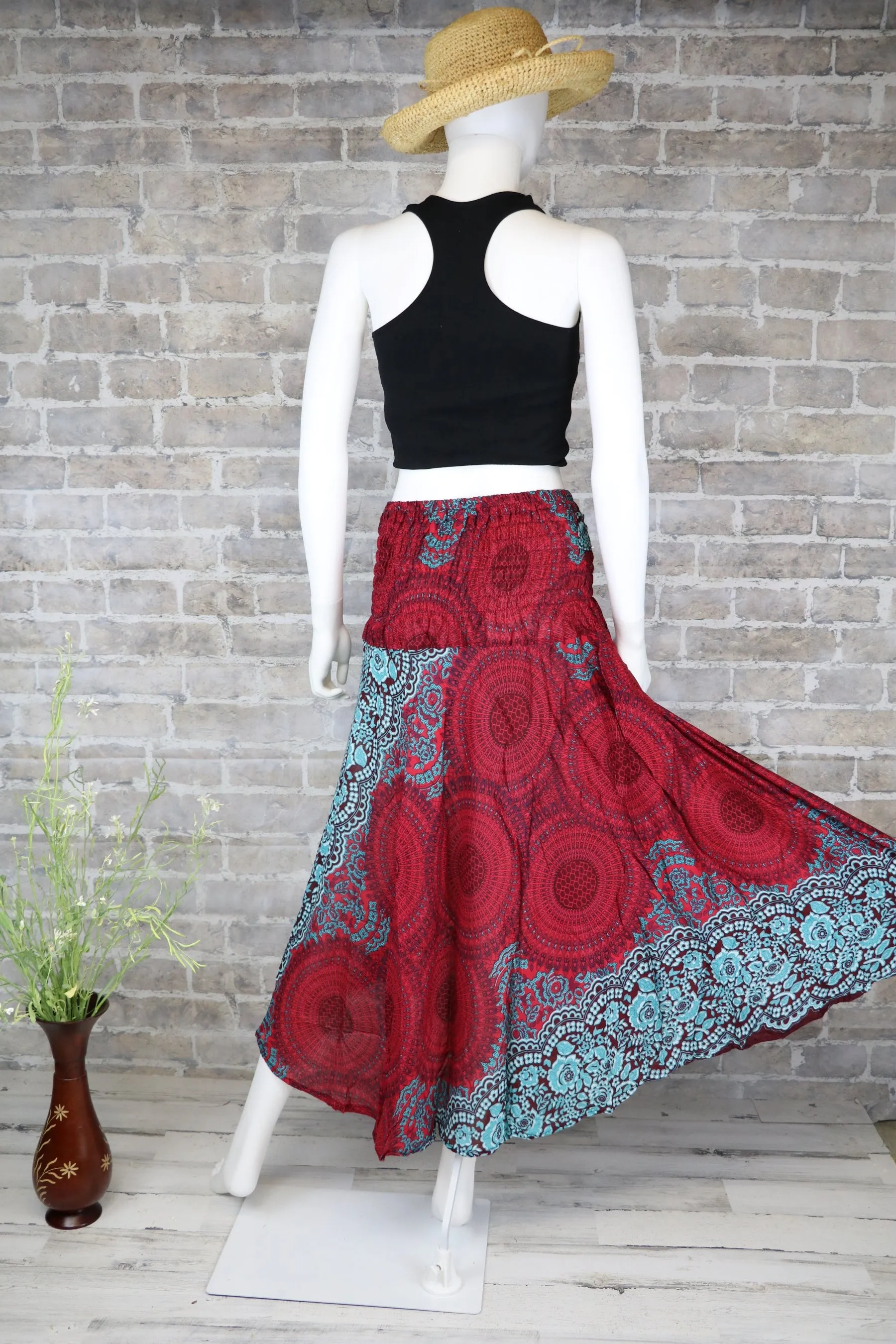 Mandala Maxi Dresses Women Skirt Beach Long Skirt Gypsy