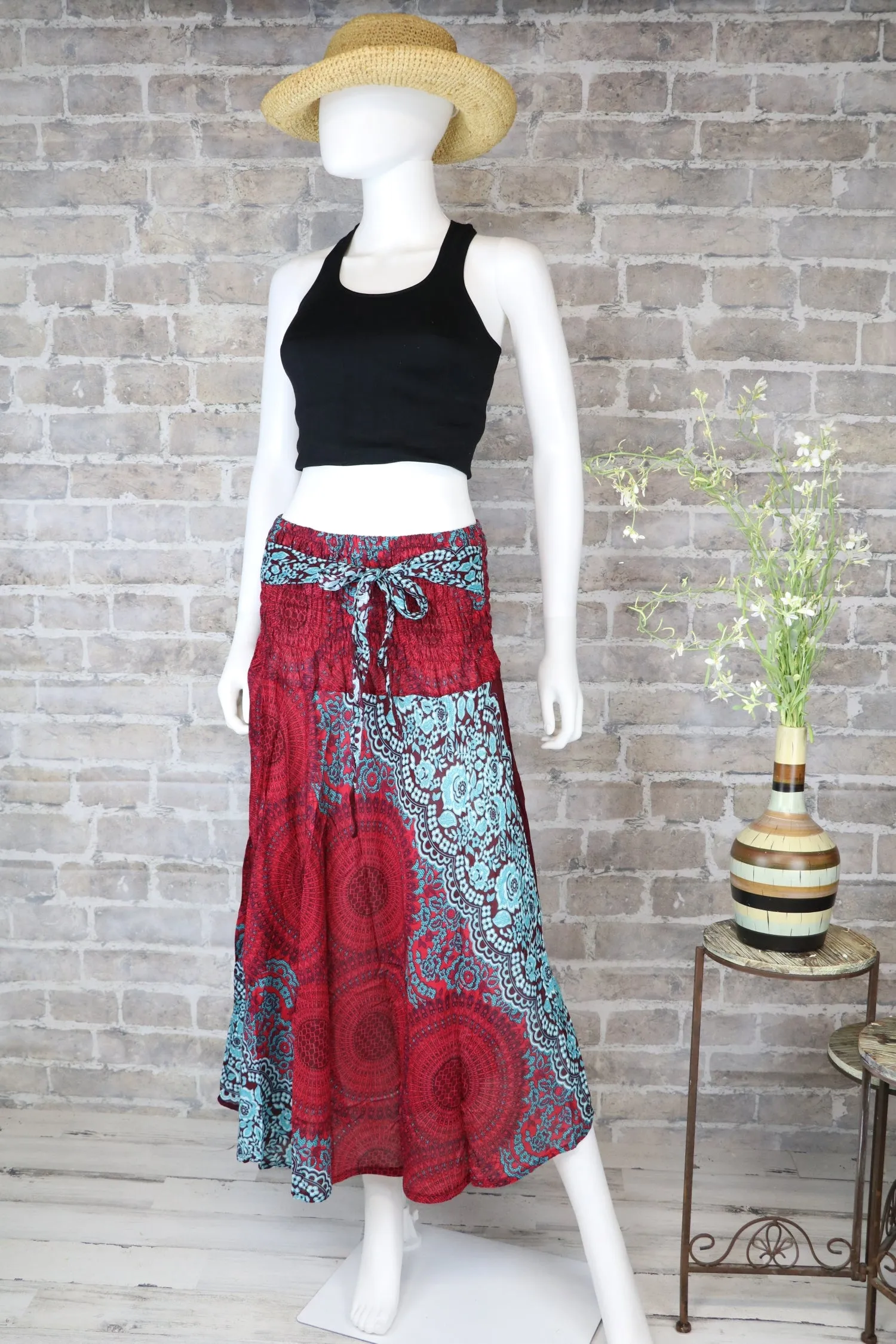 Mandala Maxi Dresses Women Skirt Beach Long Skirt Gypsy
