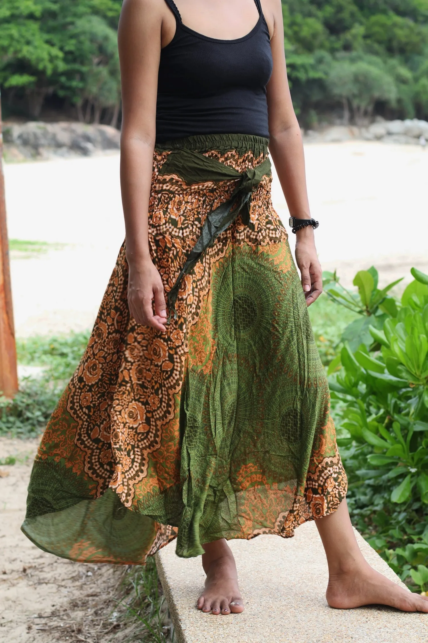 Mandala Maxi Dresses Women Skirt Beach Long Skirt Gypsy