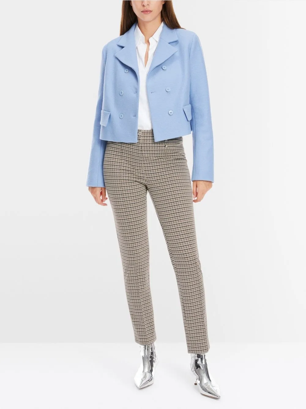 Marc Cain Sydney Slim Trousers in Check