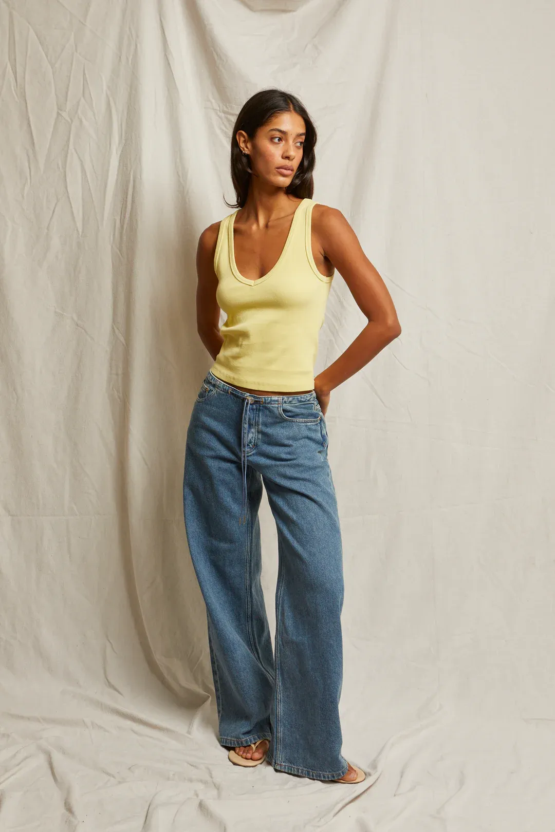 Maria Tank - Banana FlatlockStitching