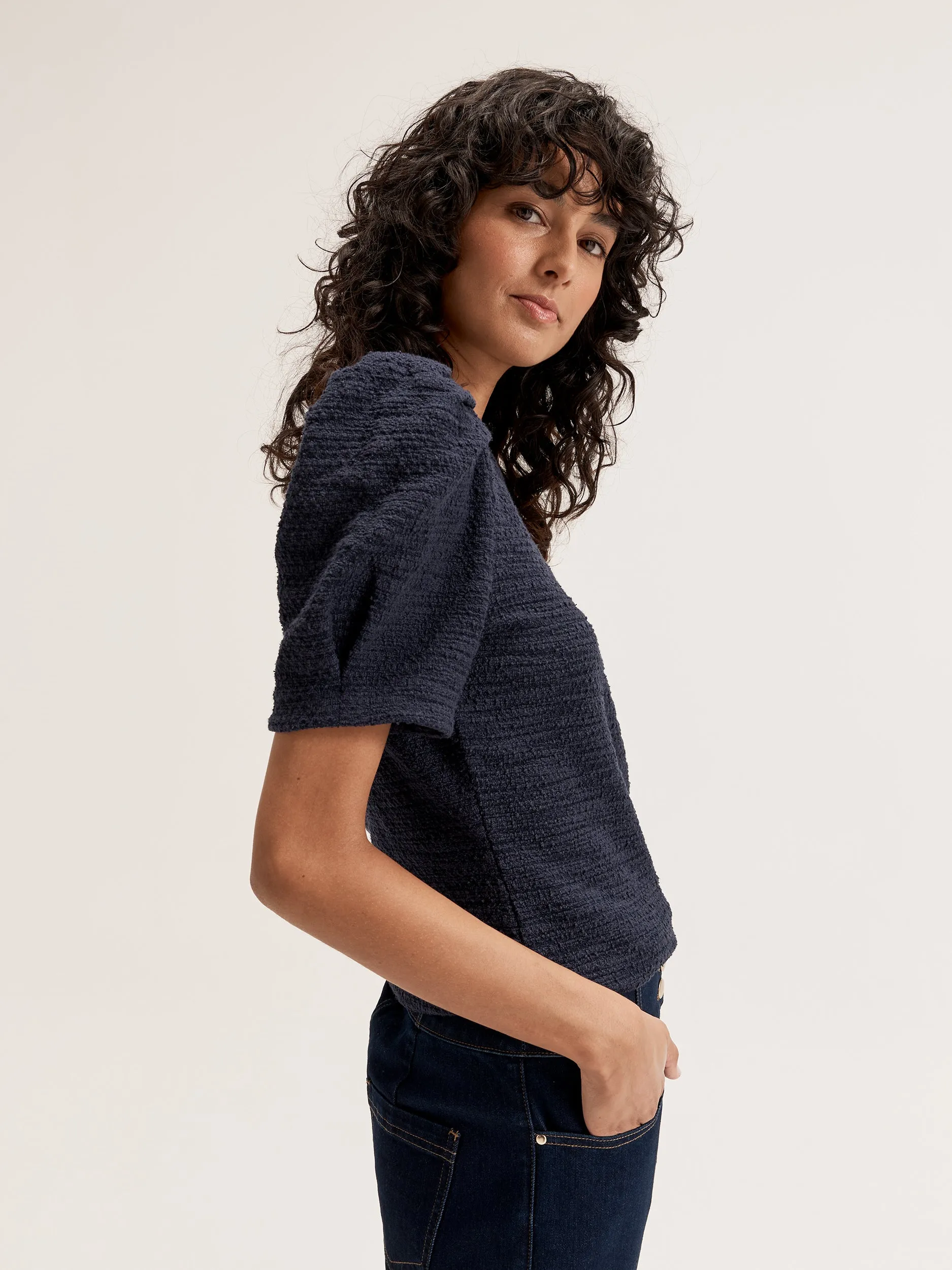 Flatlock Seam Light Fabric Marina Top