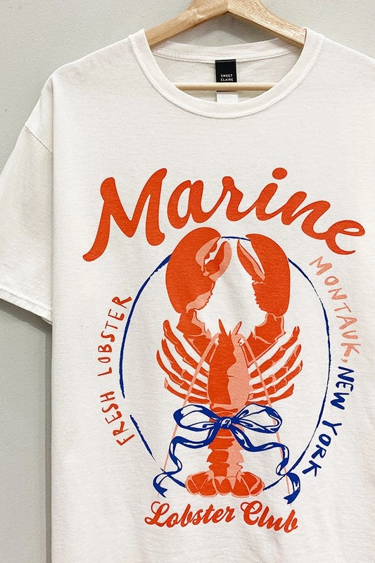 Marine Lobsters Tee S-XL Smooth Stitching Denim Shirt
