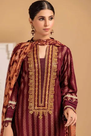 MAROON-JACQUARD-3PC (HV1C233P01)