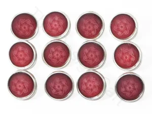 Maroon Rangoli Acrylic Coat Buttons