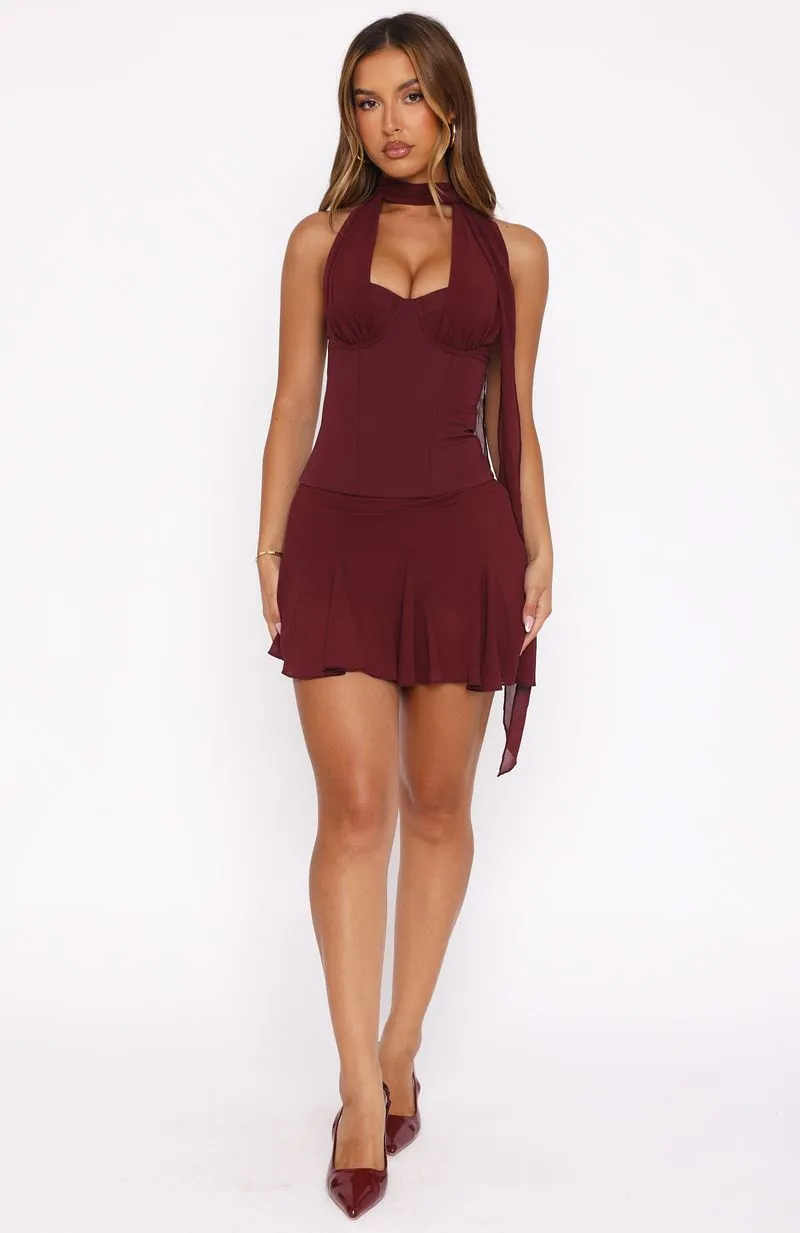 Match Maker Bustier Burgundy ButterSoftTexture Versatile Layering Piece