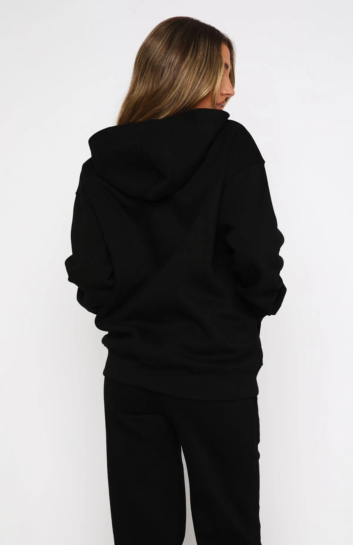 Seasonal Comfort Match Your Words Oversized Hoodie Black