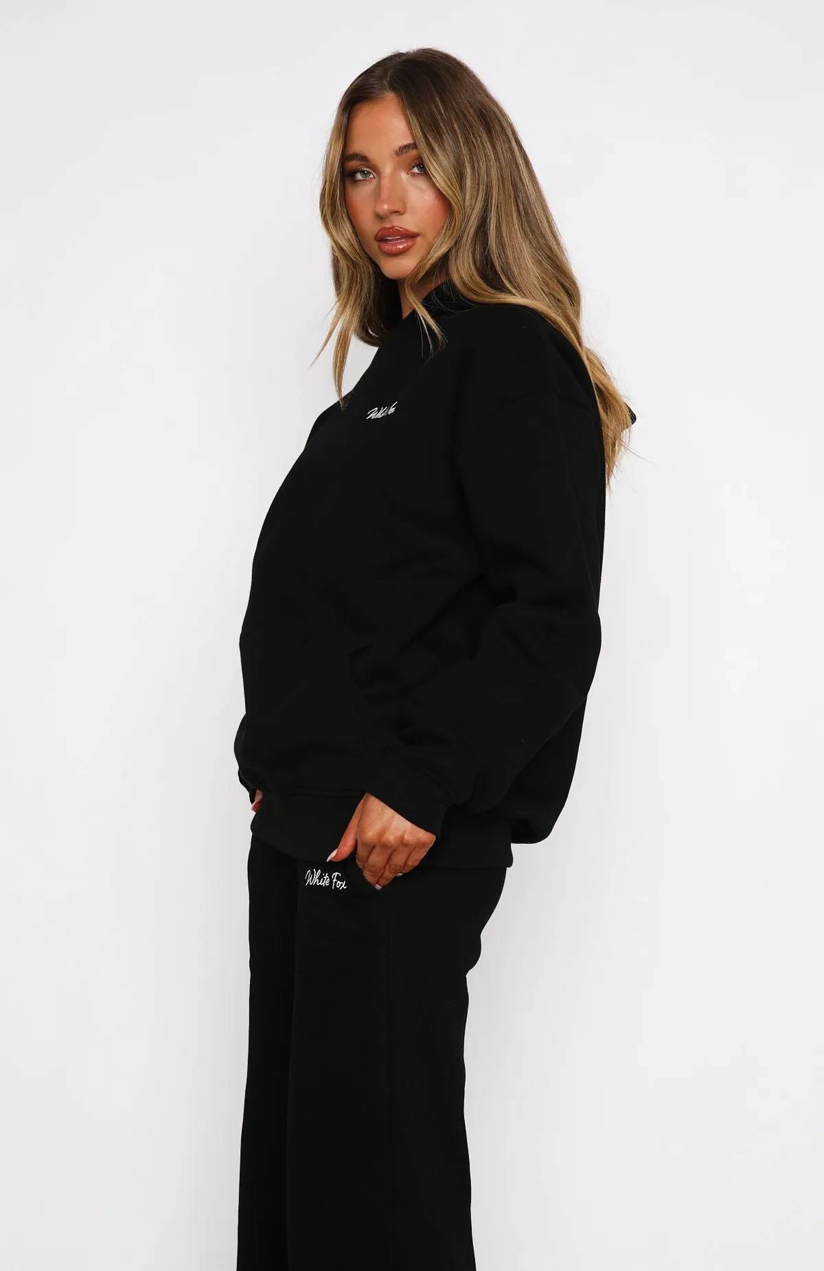 PreShrunk Fabric Match Your Words Oversized Hoodie Black