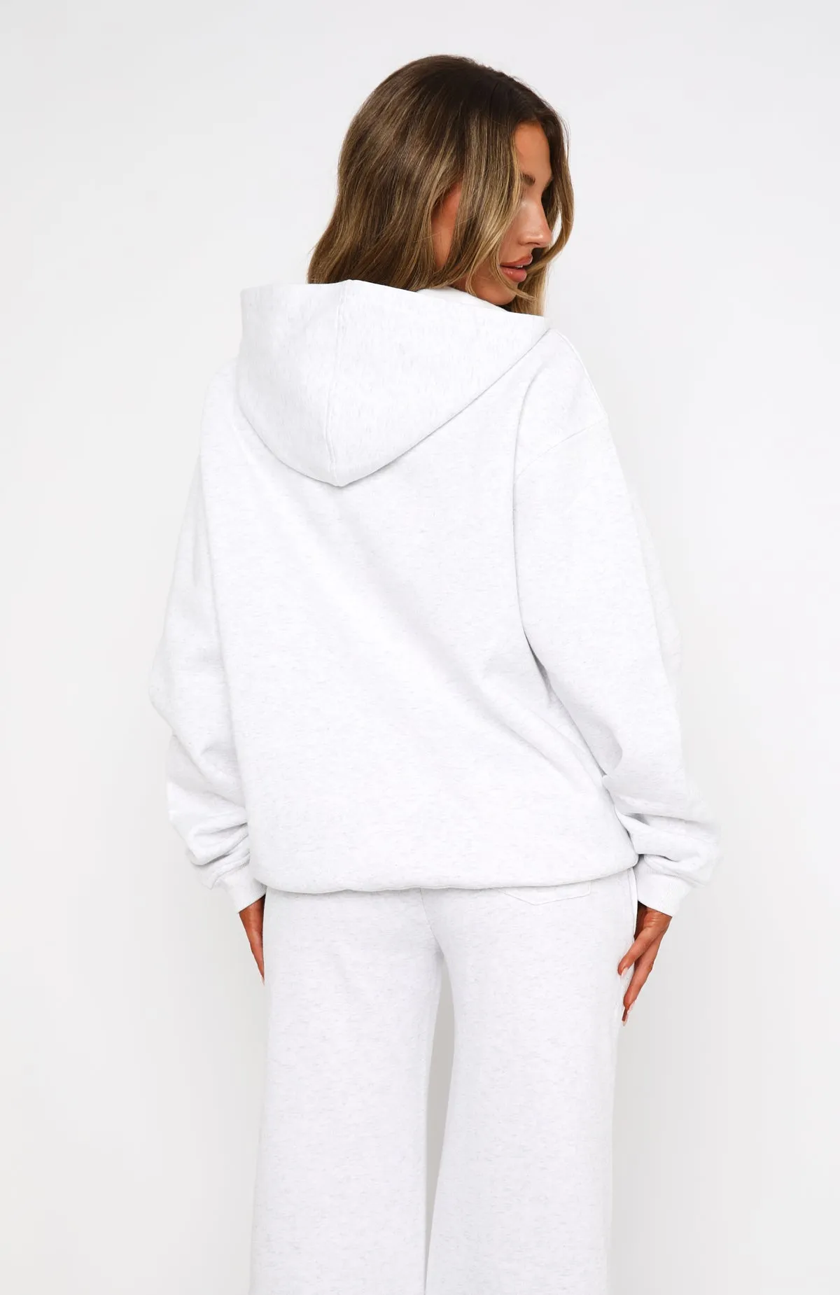 Match Your Words Oversized Hoodie Grey Marle QuickDry Fabric