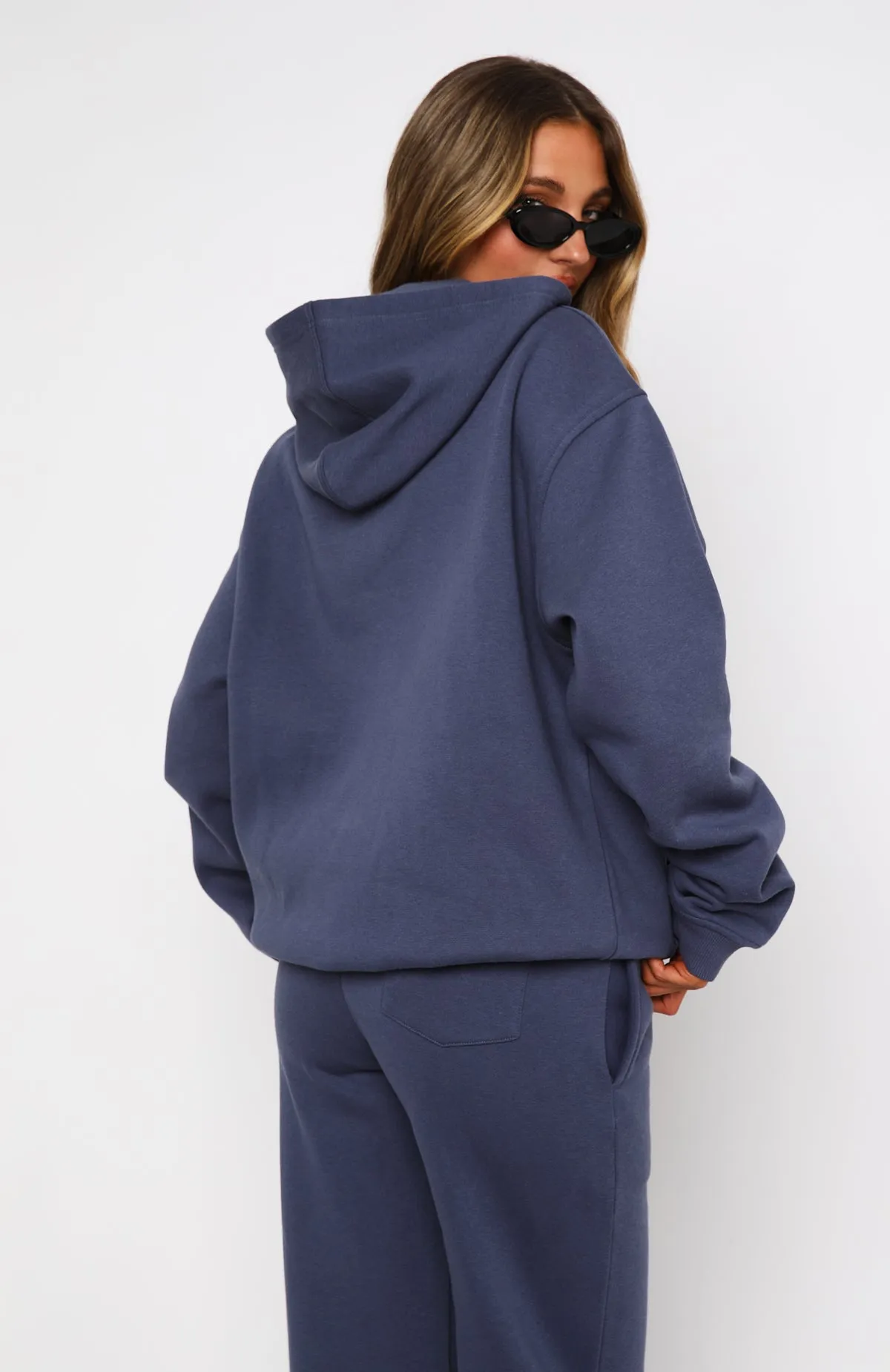 Match Your Words Oversized Hoodie Navy Quick Fit