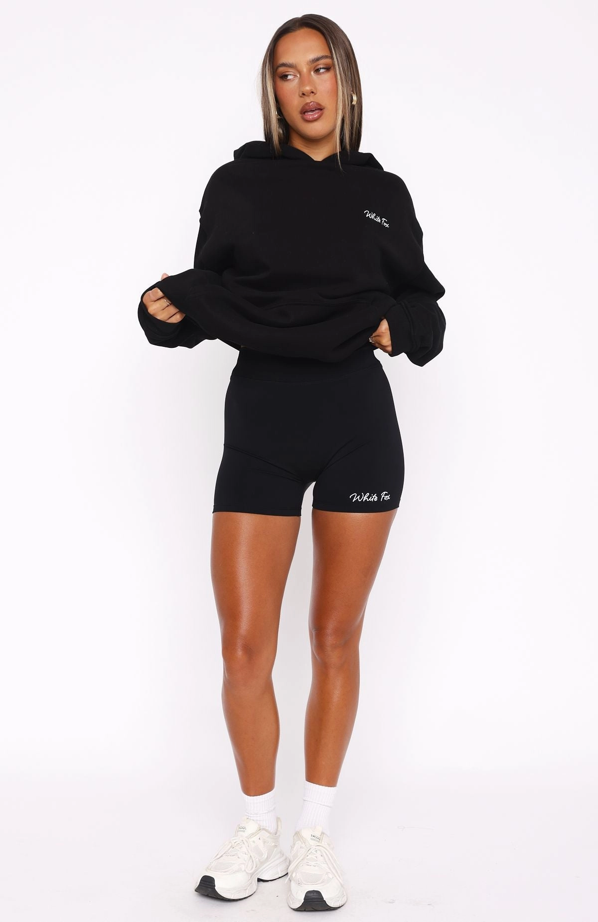 Cozy Fleece Everyday Pair Match Your Words Bike Shorts Black