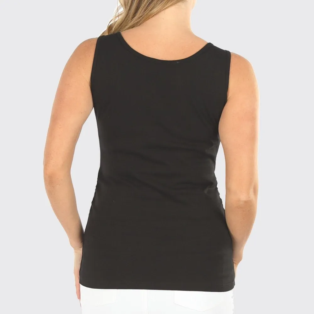 Maternity & Nursing Tank Top - Black (Small & Med)