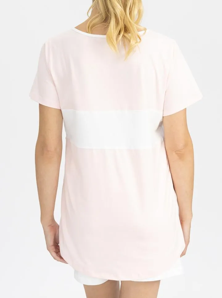 Maternity and Nursing T-Shirt in Pink