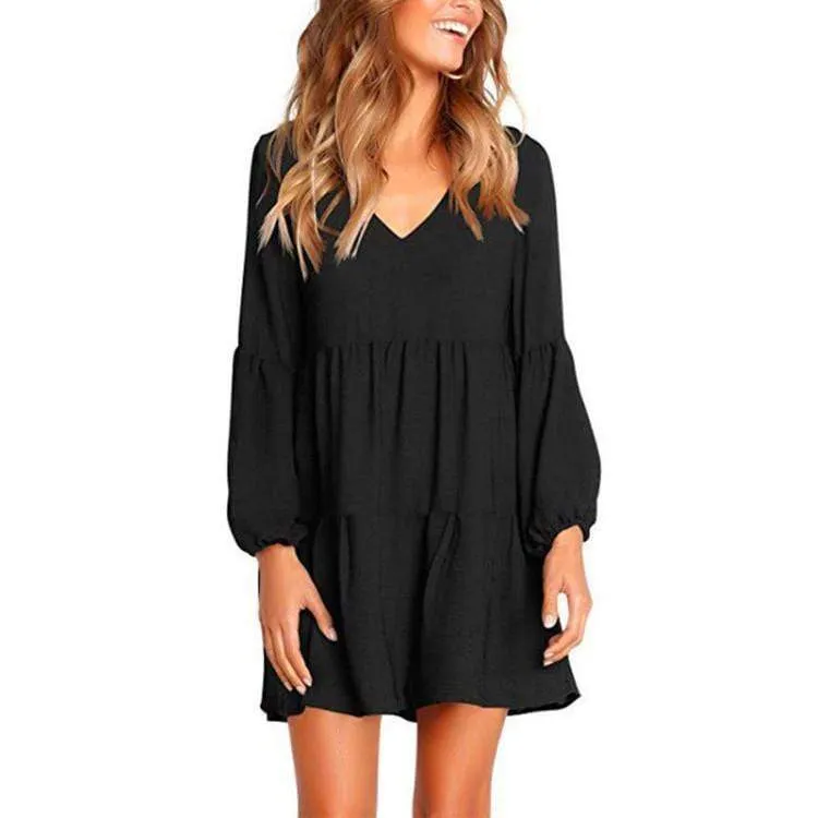 Maternity casual solid color dress
