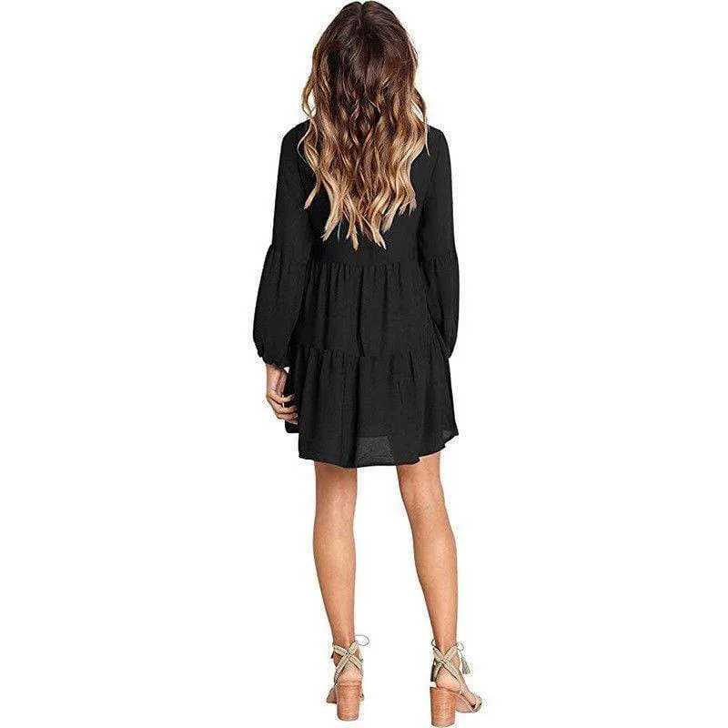 Maternity casual solid color dress