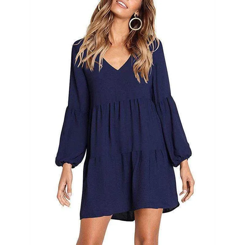 Maternity casual solid color dress