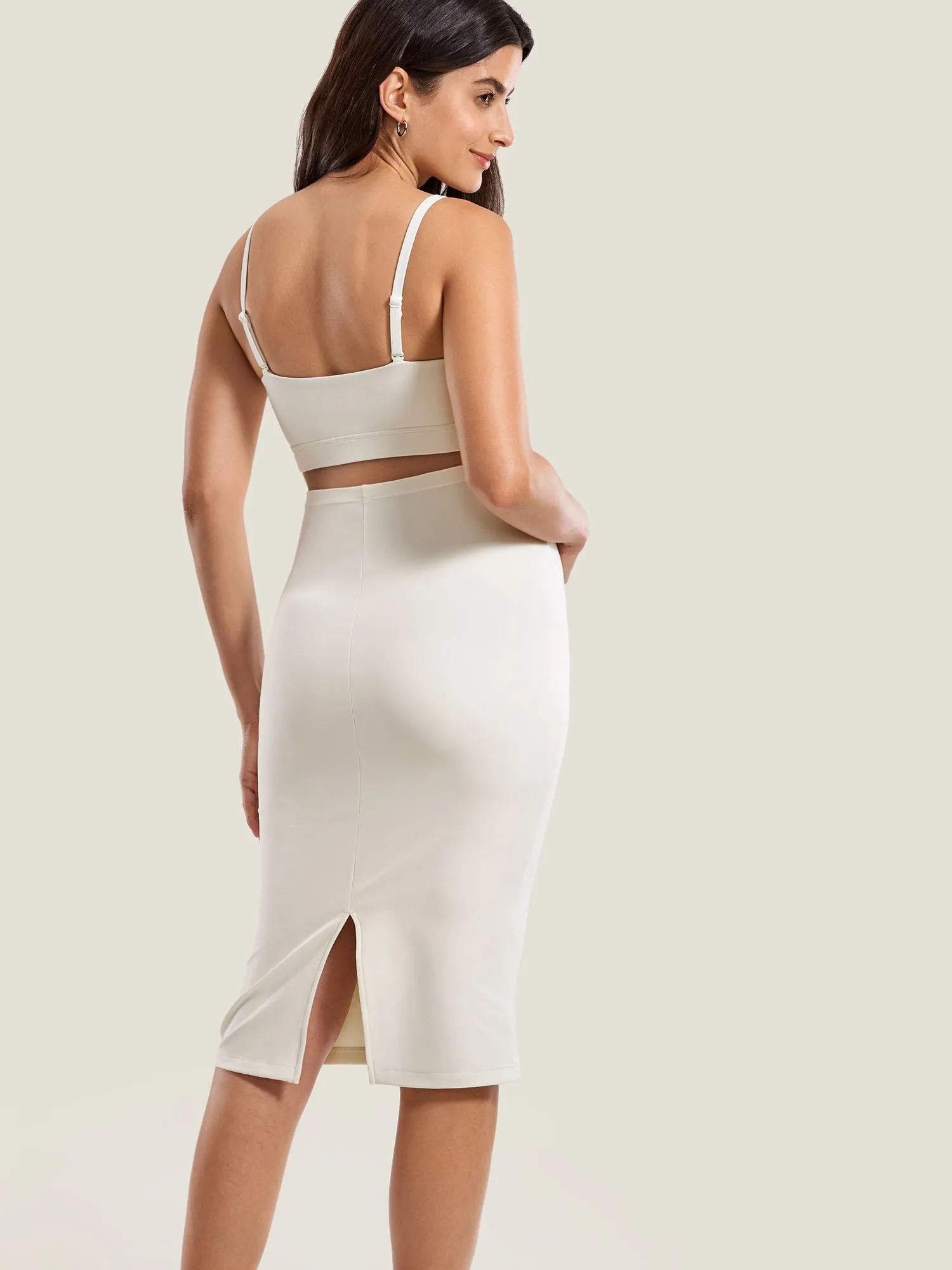 Maternity High Waisted Midi Skirts