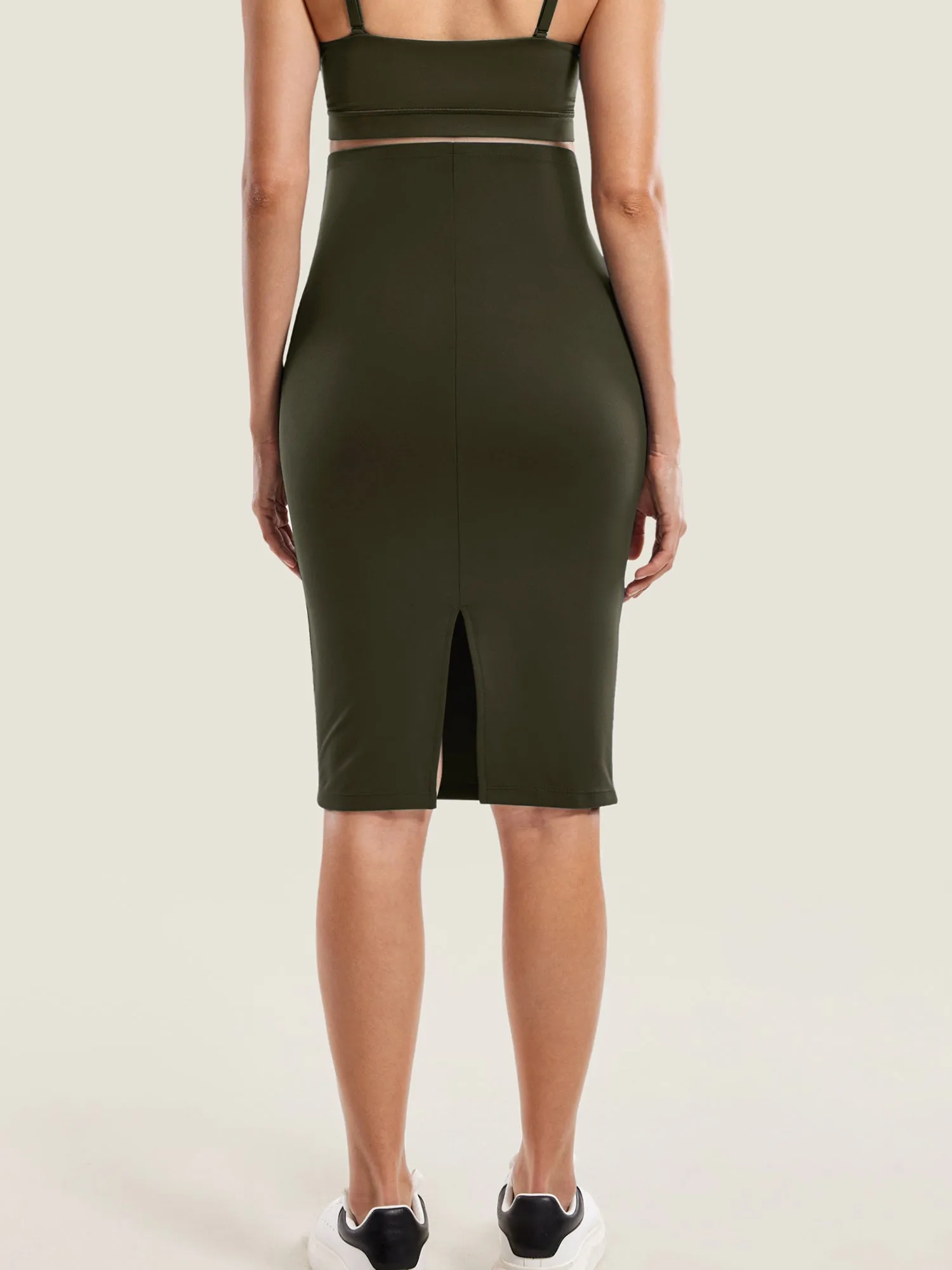Maternity High Waisted Midi Skirts