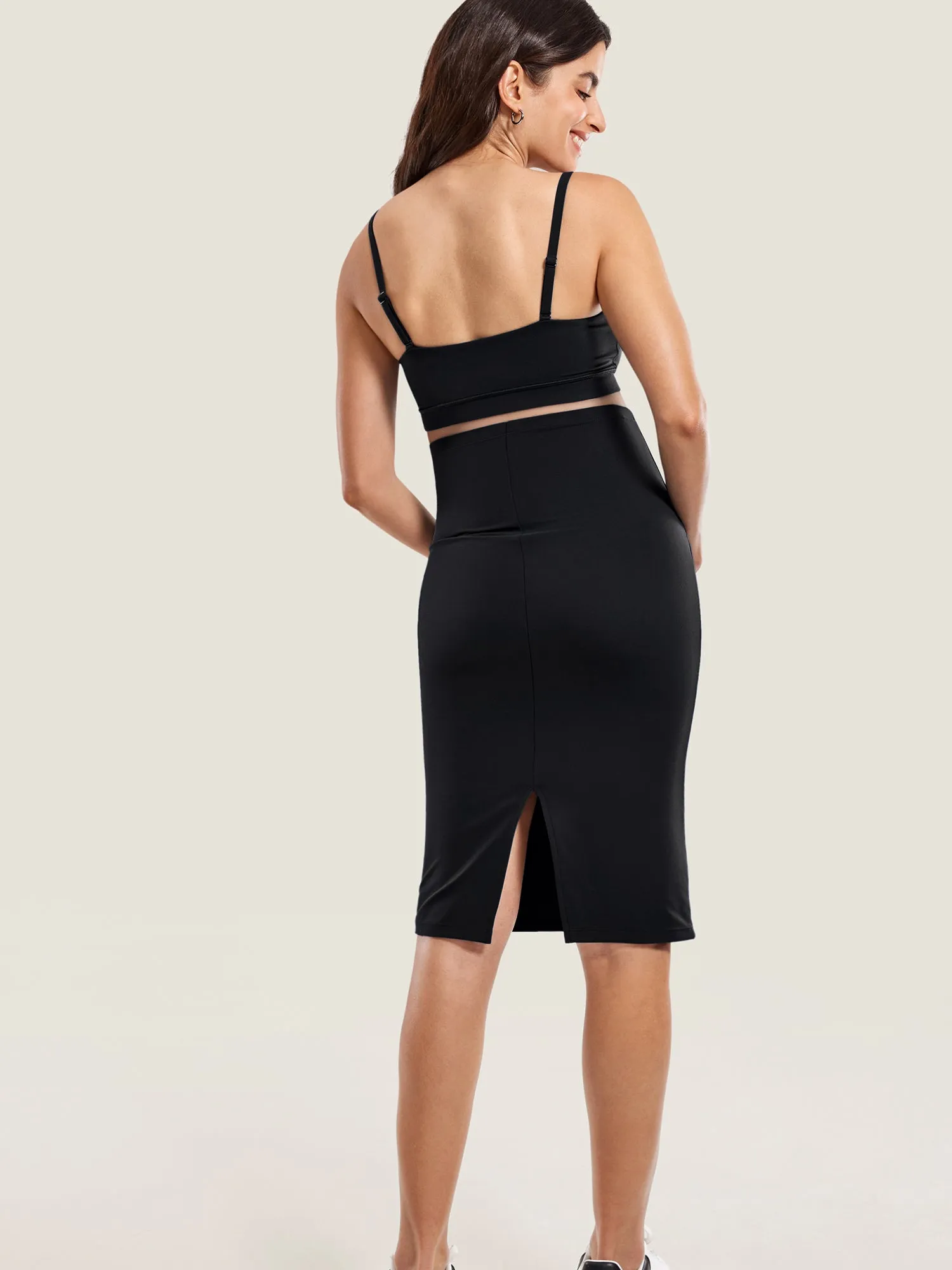 Maternity High Waisted Midi Skirts