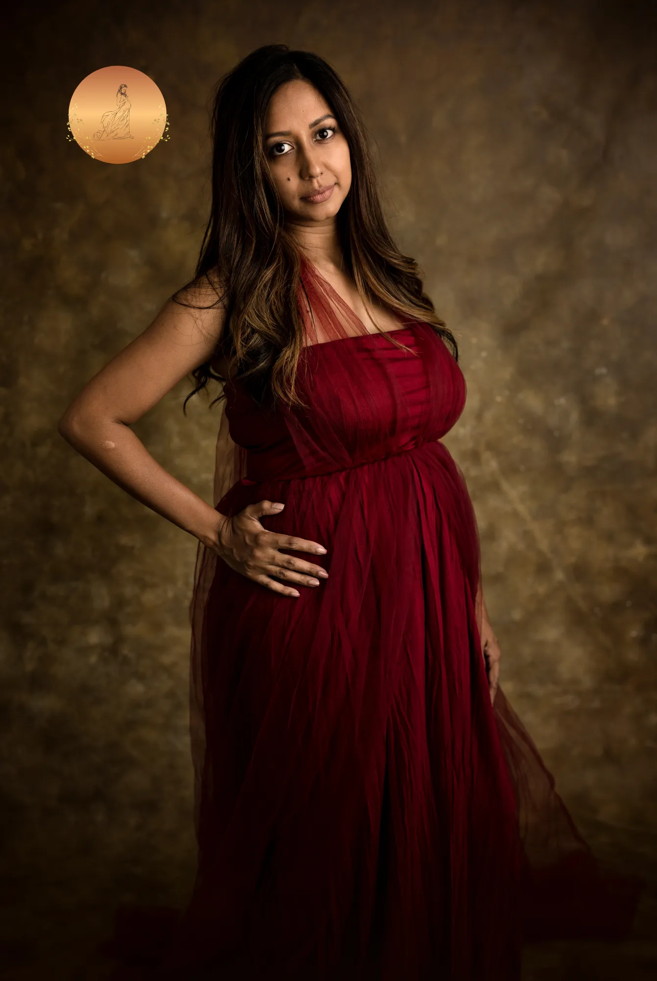 Maternity Photoshoot Dresses - Jess - Red Gown - 4 DAY RENTAL