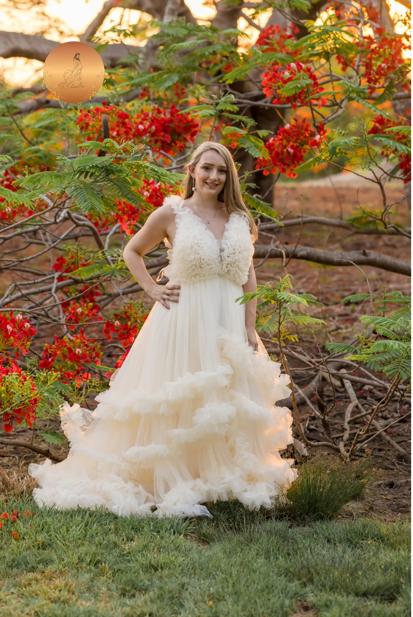 Maternity Photoshoot Dresses - Paris - Ivory Tulle Gown - 4 DAY RENTAL