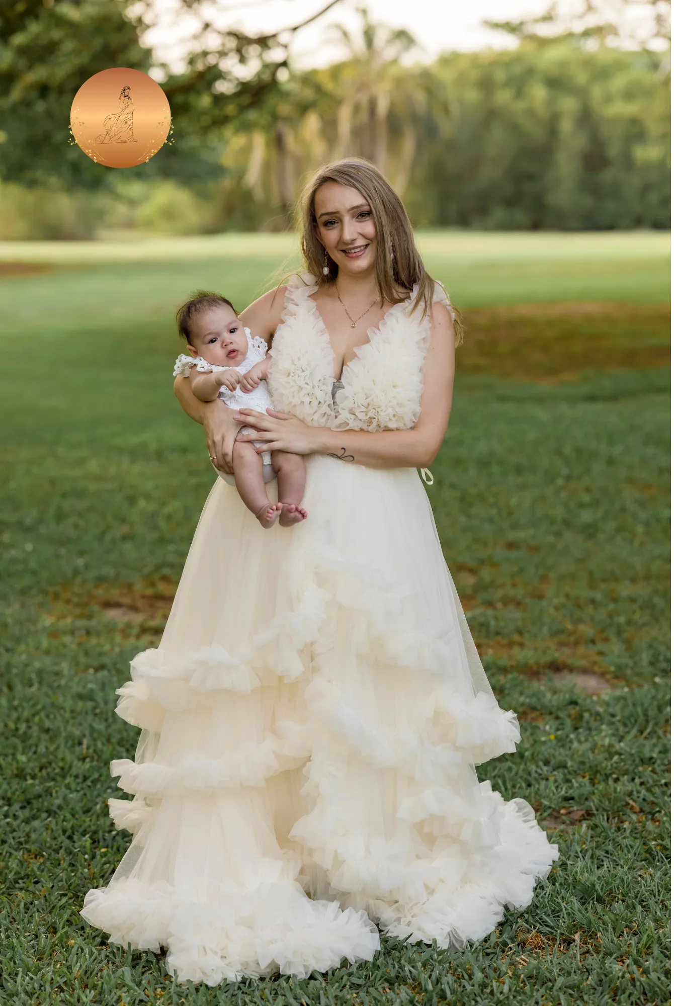 Maternity Photoshoot Dresses - Paris - Ivory Tulle Gown - 4 DAY RENTAL