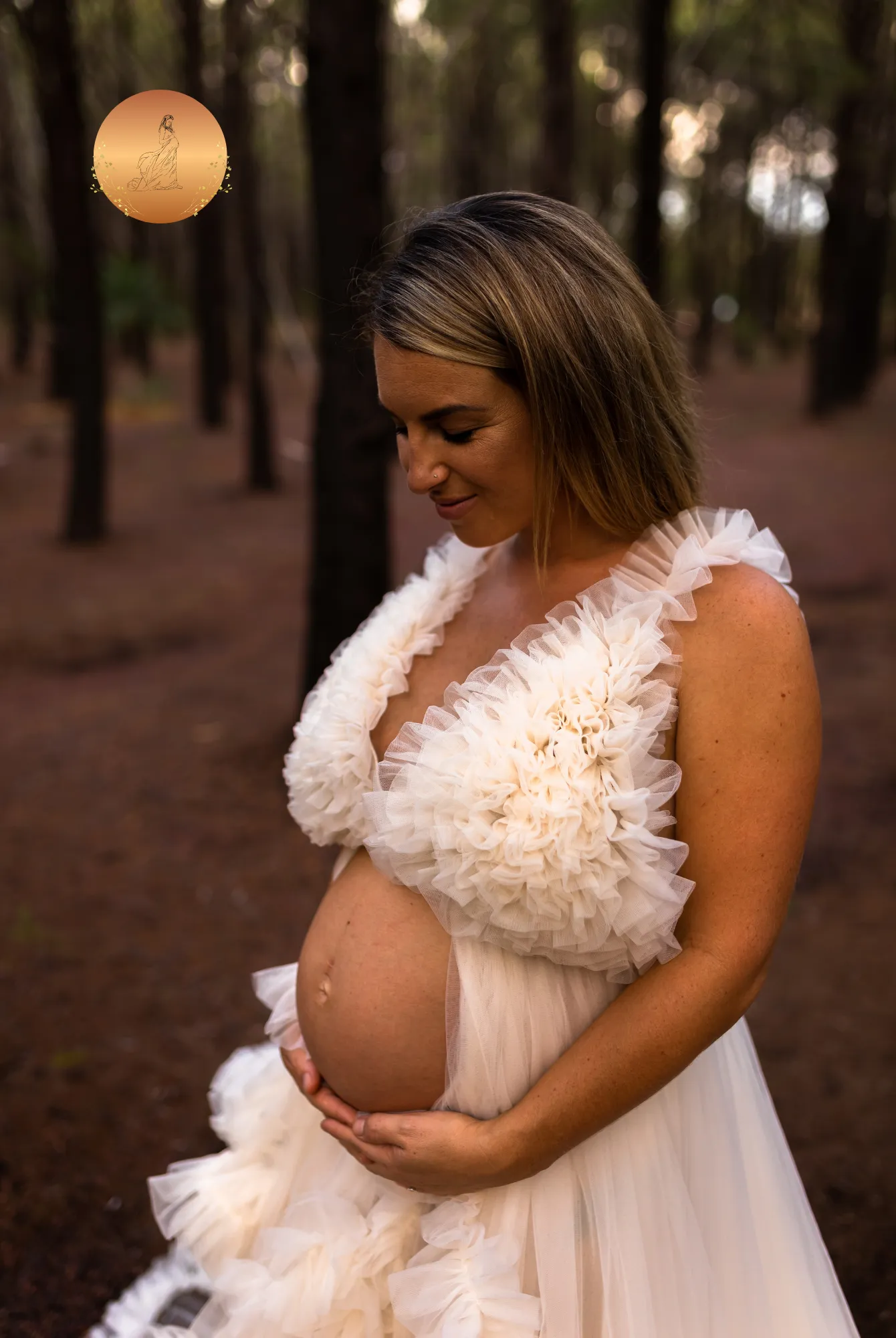 Maternity Photoshoot Dresses - Paris - Ivory Tulle Gown - 4 DAY RENTAL