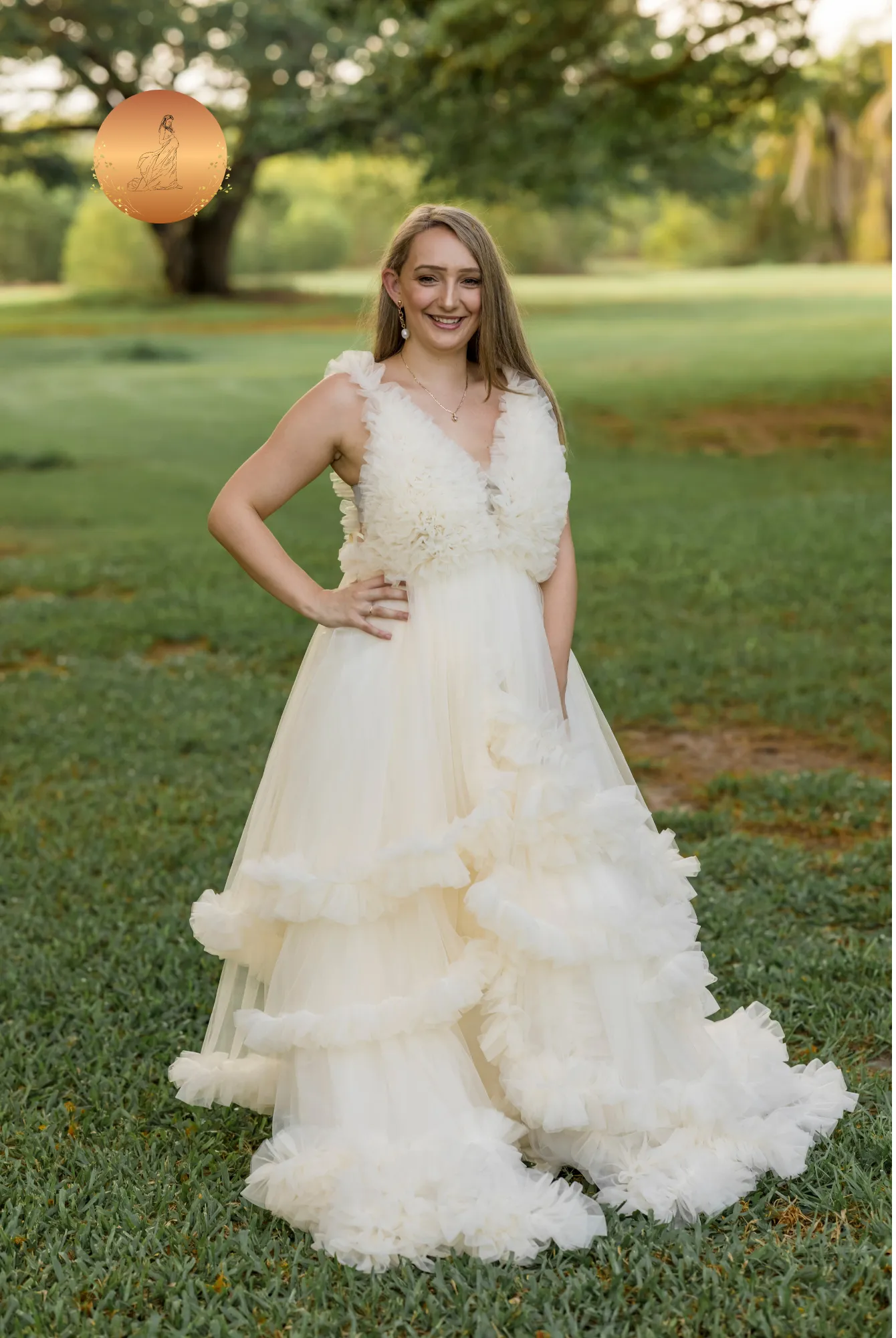 Maternity Photoshoot Dresses - Paris - Ivory Tulle Gown - 4 DAY RENTAL
