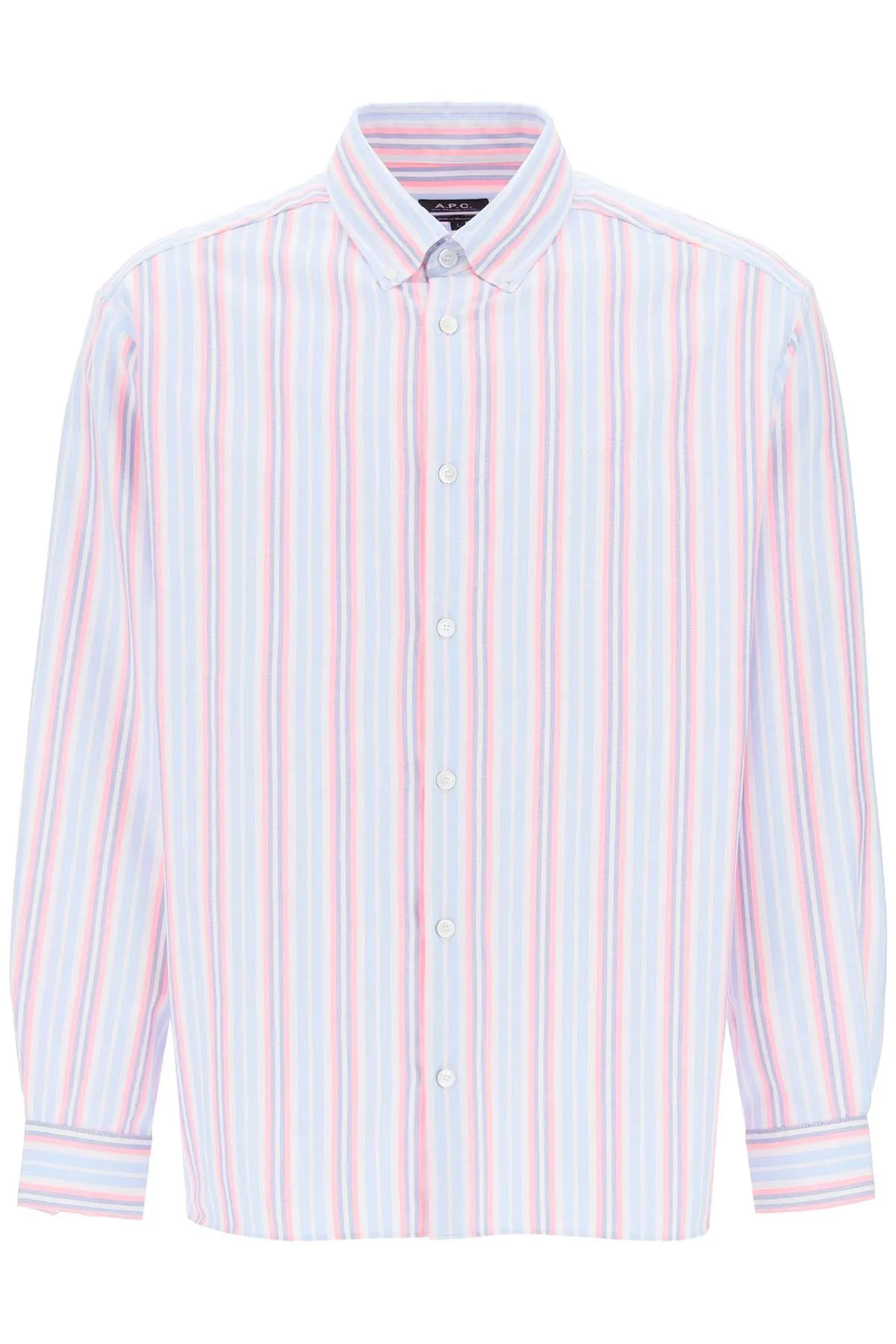 mathias striped oxford shirt COGXO H12586 ROSE FLUO