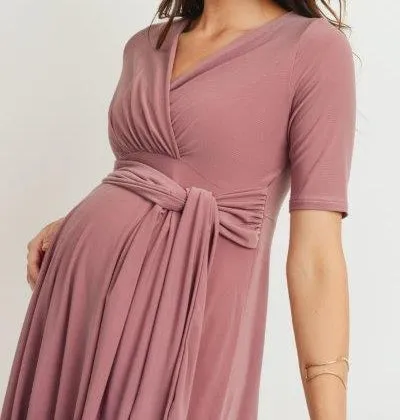 Mauve Maternity Dress - Be My Baby Dress