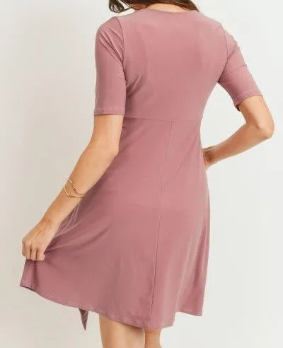 Mauve Maternity Dress - Be My Baby Dress