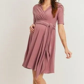 Mauve Maternity Dress - Be My Baby Dress
