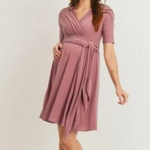 Mauve Maternity Dress - Be My Baby Dress
