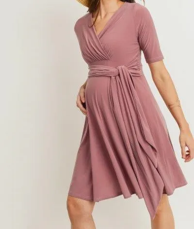 Mauve Maternity Dress - Be My Baby Dress