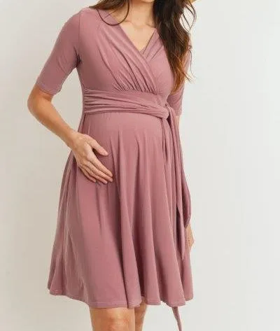 Mauve Maternity Dress - Be My Baby Dress