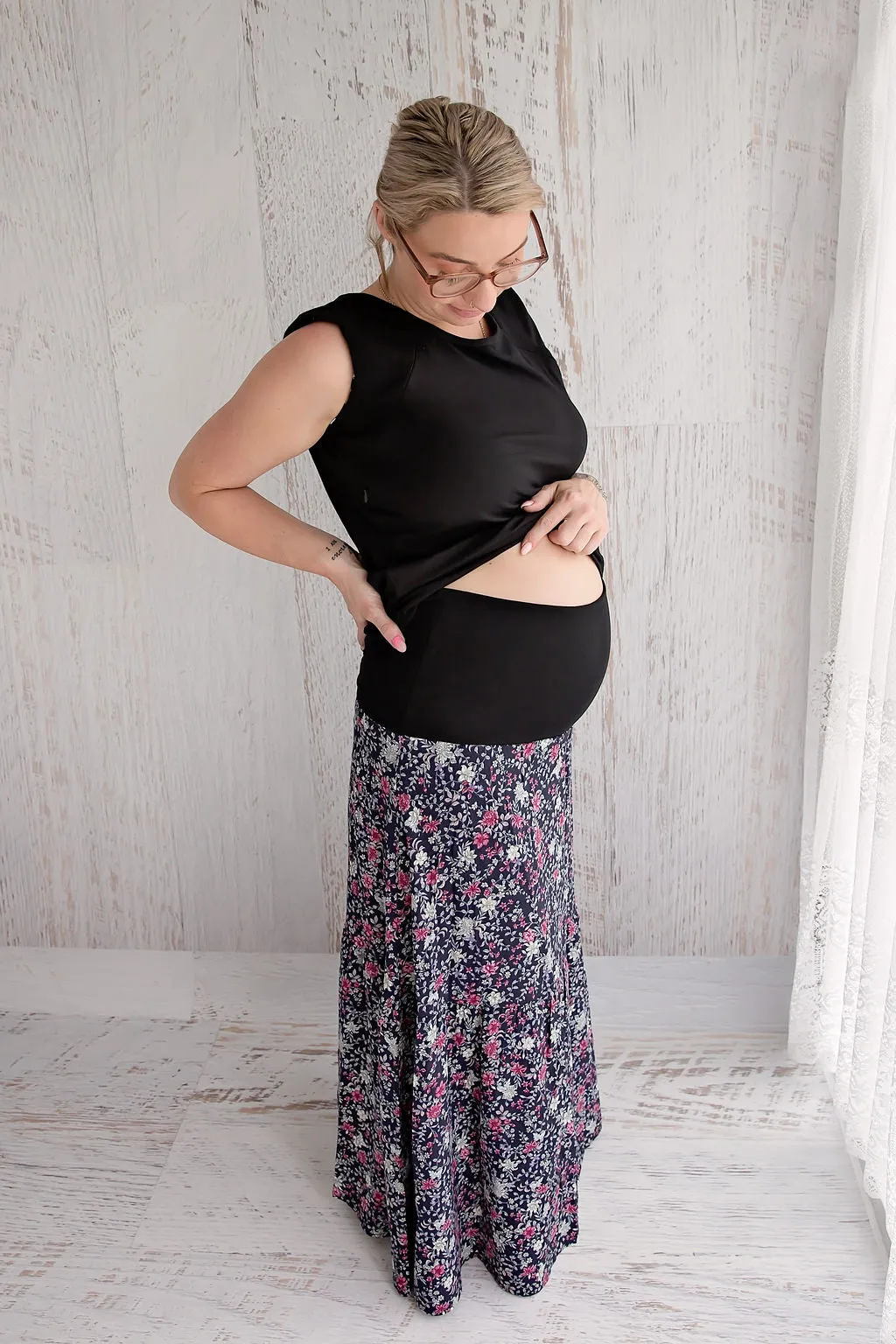 Maxi Maternity Skirt - Vintage Bloom