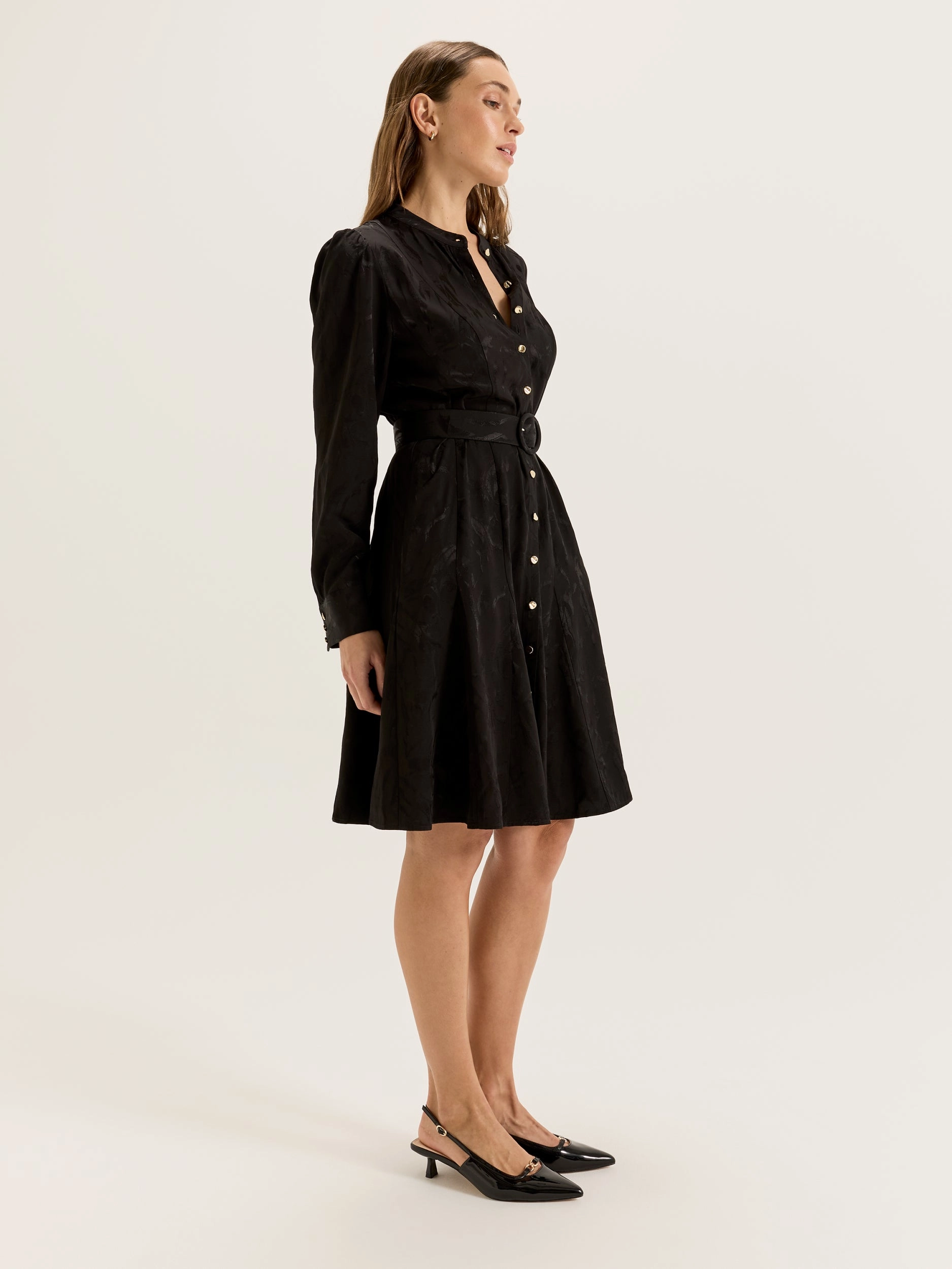 Elegant Everyday Lotus Mini Dress