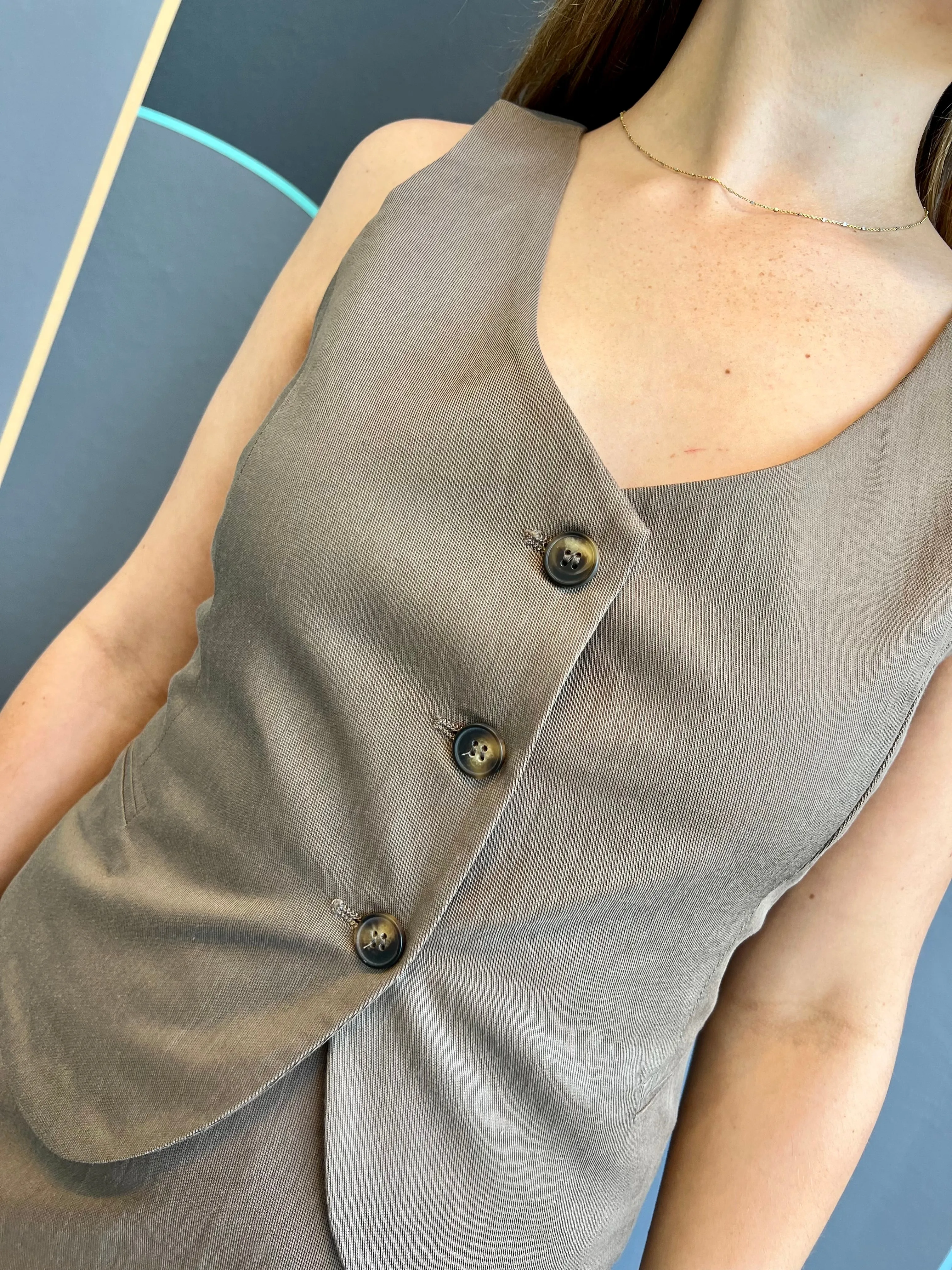 Maxial Vest Oversized Collar