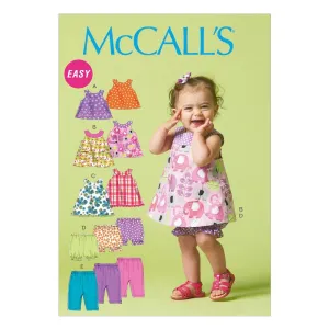 McCall's Pattern M6912 Infants' Reversible Top, Dresses; bloomers and Pants