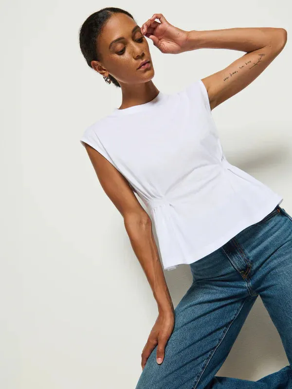 Low Profile Waistband Integration Meg Pleated Top
