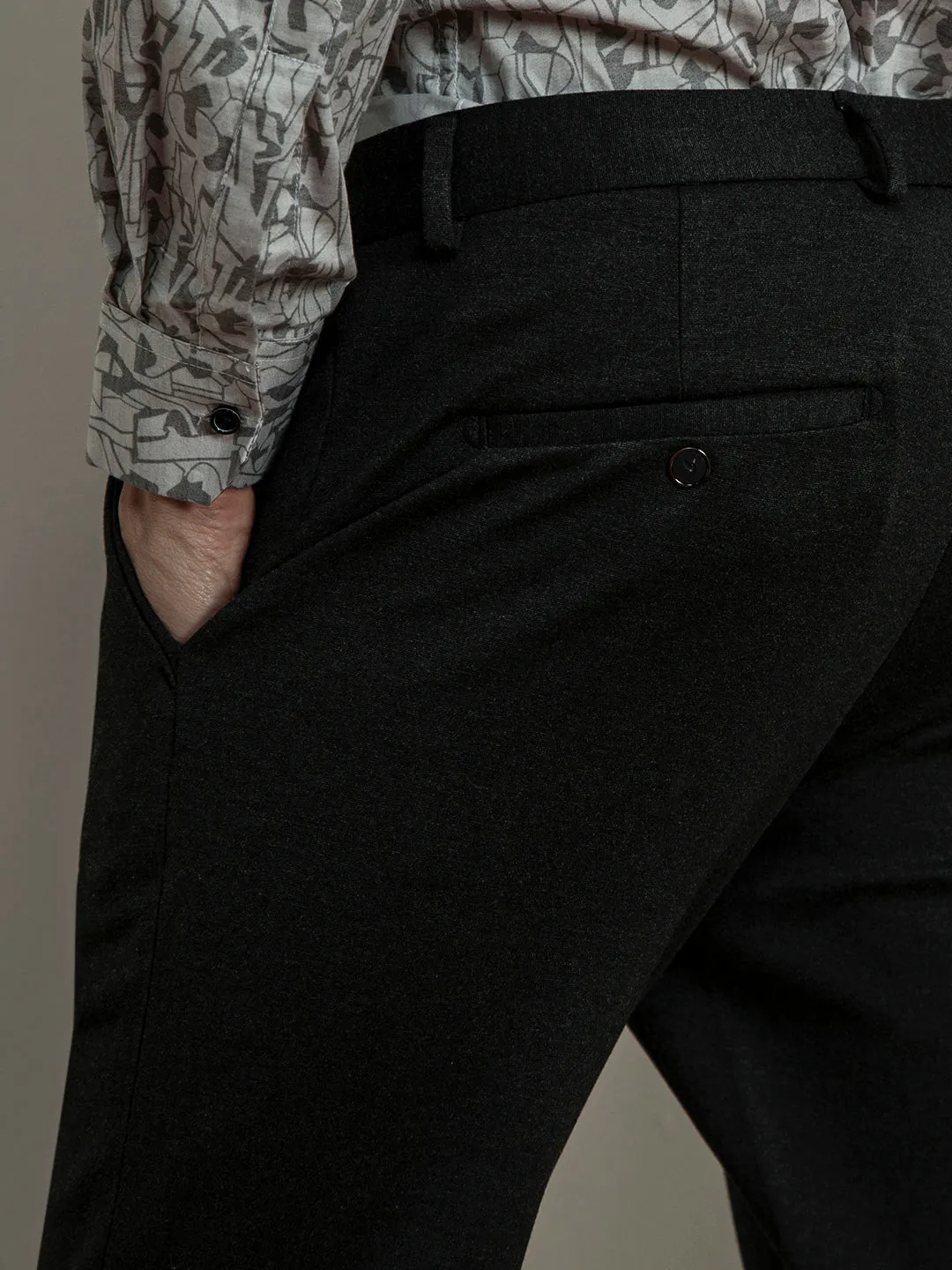 Melange Bi-Stretch Slim Trousers